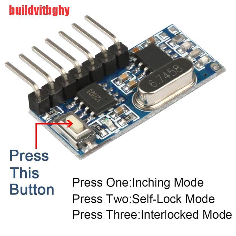 {buildvitbghy}433mhz Wireless RF Receiver 1527 Learning Code Decoder Module For Remote Control OSE