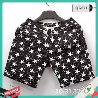 {Hình thật} Quần short kaki nam lưng thun họa tiết nam phong cách