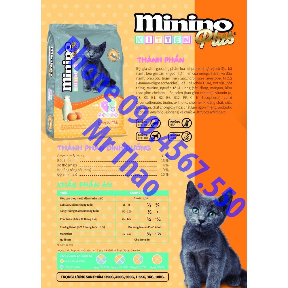 FREESHIP  🅲🅾🅼🅱🅾 05 🅶Ó🅸 Thức ăn Mèo - Minino Yum / Minino Tuna / Minino Plus  Đủ Loại