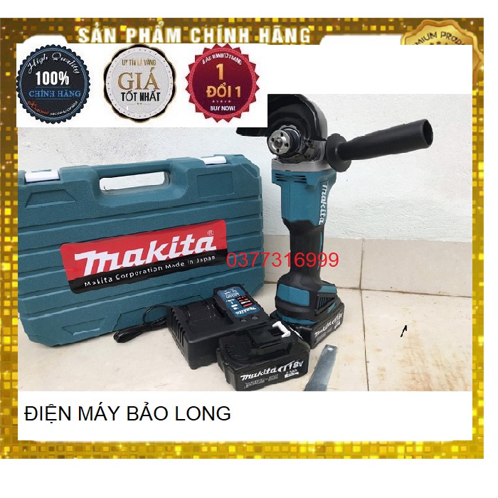 MÁY MÀI GÓC DÙNG PIN MAKITA 118V không chổi than