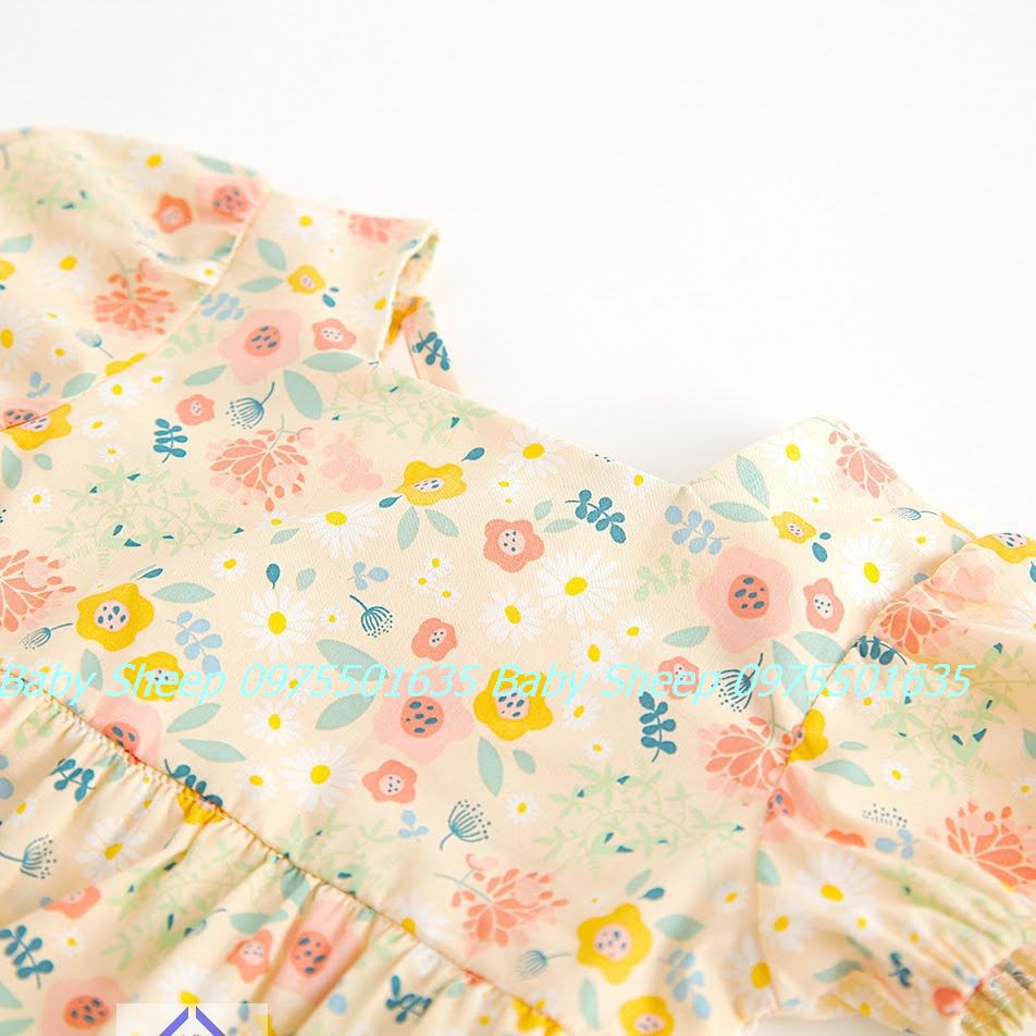 Áo body hoa nhí tiểu thư cho bé gái từ 0-2 tuổi Hàng thiết kế cho bé diện đi biển đi chơi