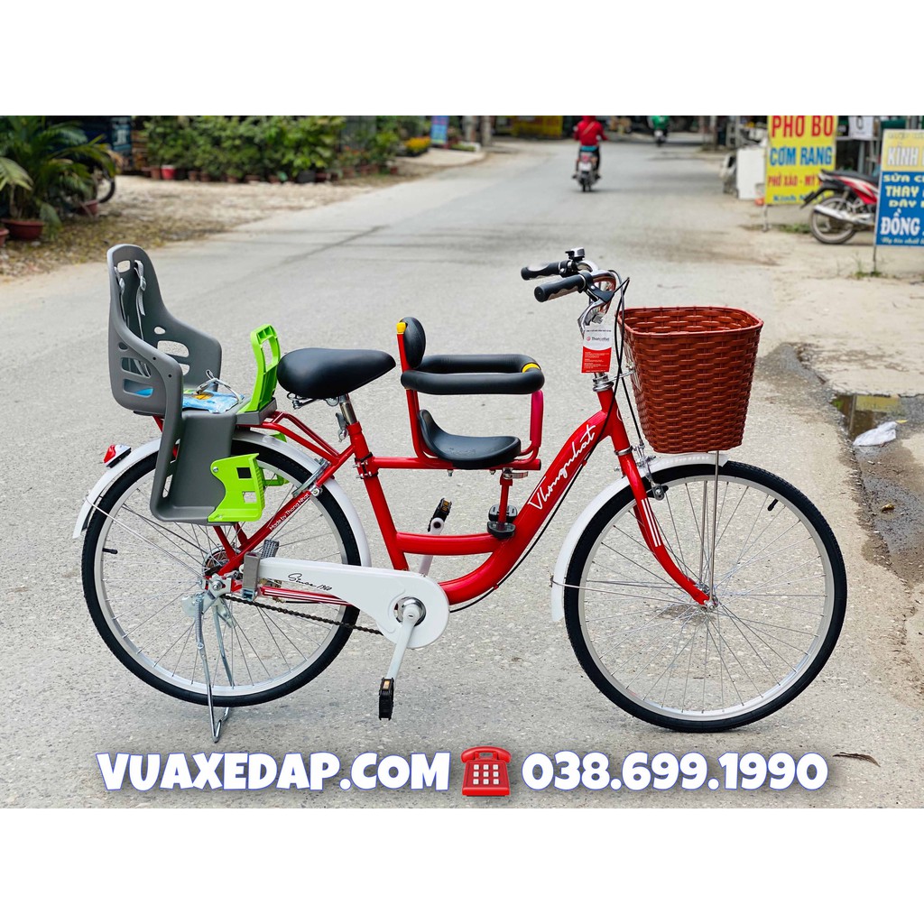 Xe đạp mini nữ Thống Nhất New (Có ghế chở em bé) | Shopee Việt Nam