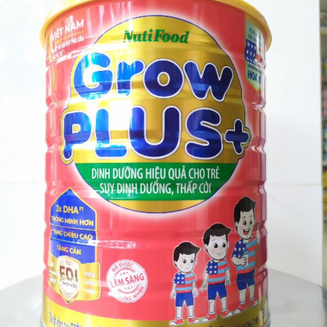 Sữa bột Grow Plus+ đỏ 1,5kg Nutifood