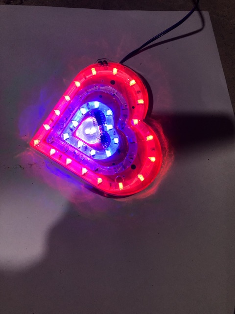 Sản phẩm gia đình làm: Led trái tim chạy điện 12v 24v to và bé