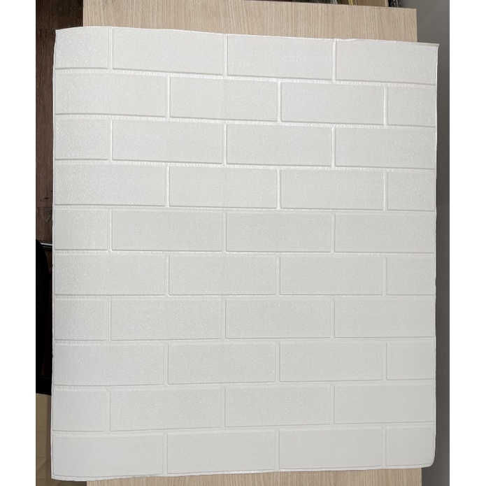 Xốp Dán Tường Hoa Văn Trắng Trơn 3mm Dày Đẹp 70*77cm
