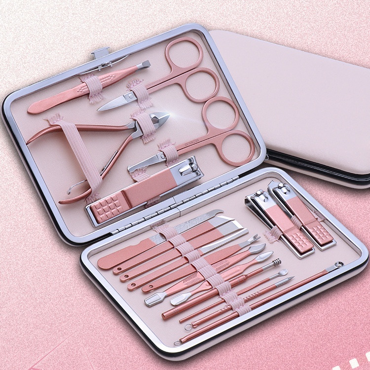 Bộ Dụng Cụ Làm Móng Tay Móng Chân 18 Chi Tiết Bộ Bấm Móng Tay Bằng Thép Không Gỉ Chuyên Nghiệp