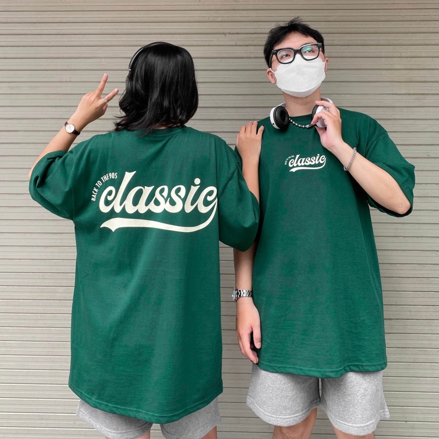 Áo thun unisex form rộng TATO OFFICIAL in BACK TO 90S TEE CLASSIC , chất vải cotton mềm mại