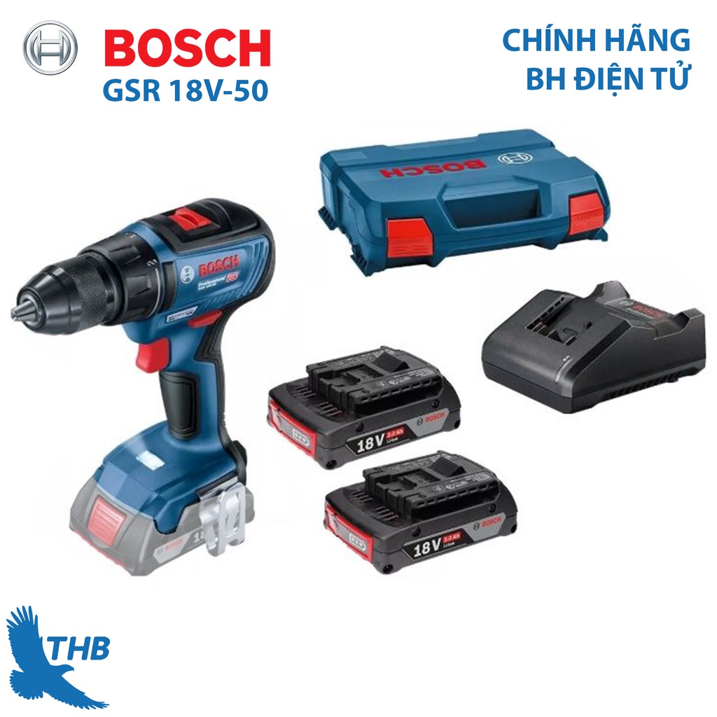 Máy khoan vặn vít dùng pin Bosch GSR 18V-50