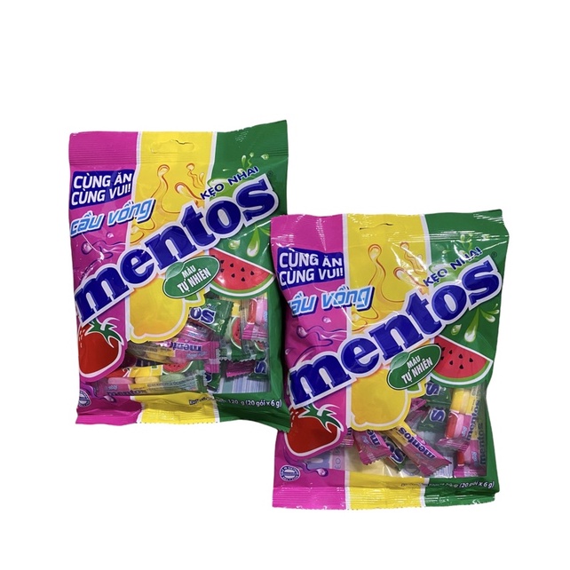 Kẹo nhai Mentos cầu vồng Alpenliebe 120gram