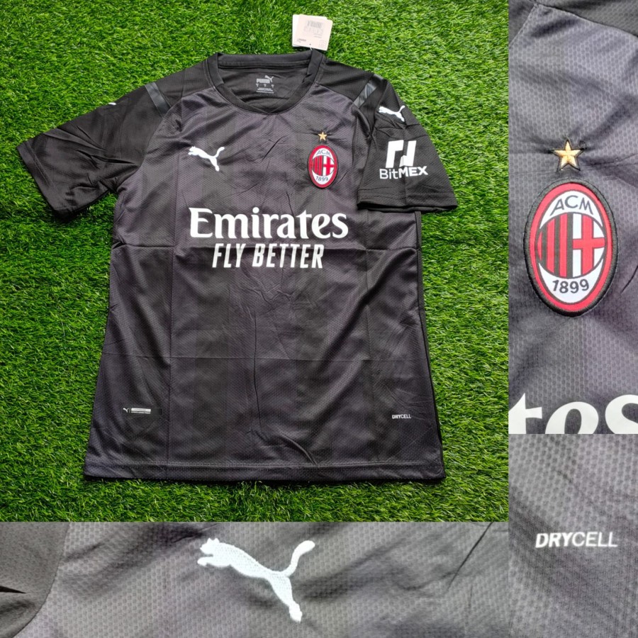 Áo thun thủ môn màu đen phong cách Milan GK 2021-2022