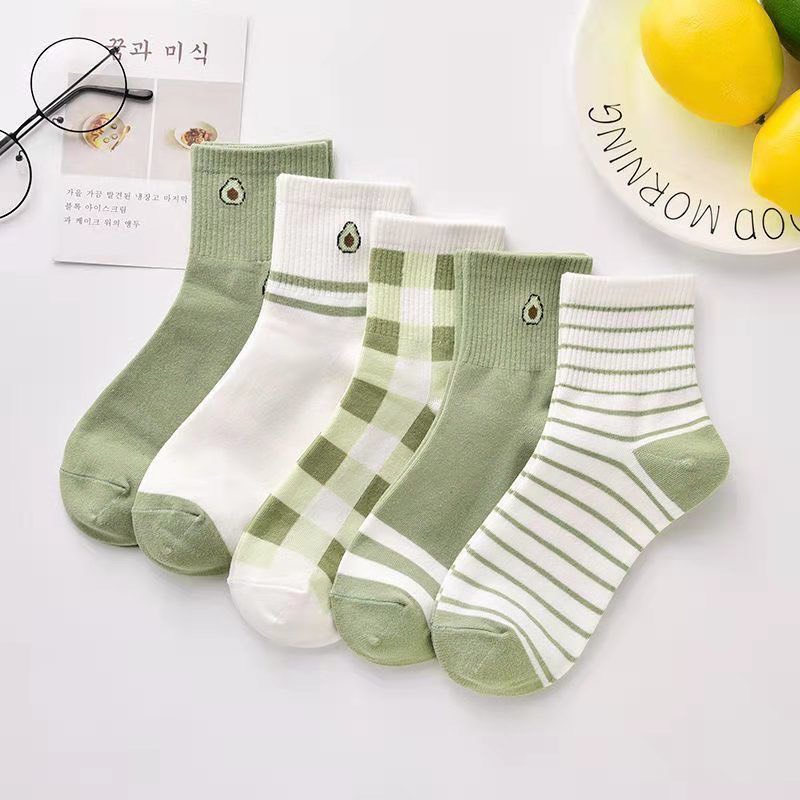 Set/Tách Set tất cao cổ xanh bơ ôm chân T007