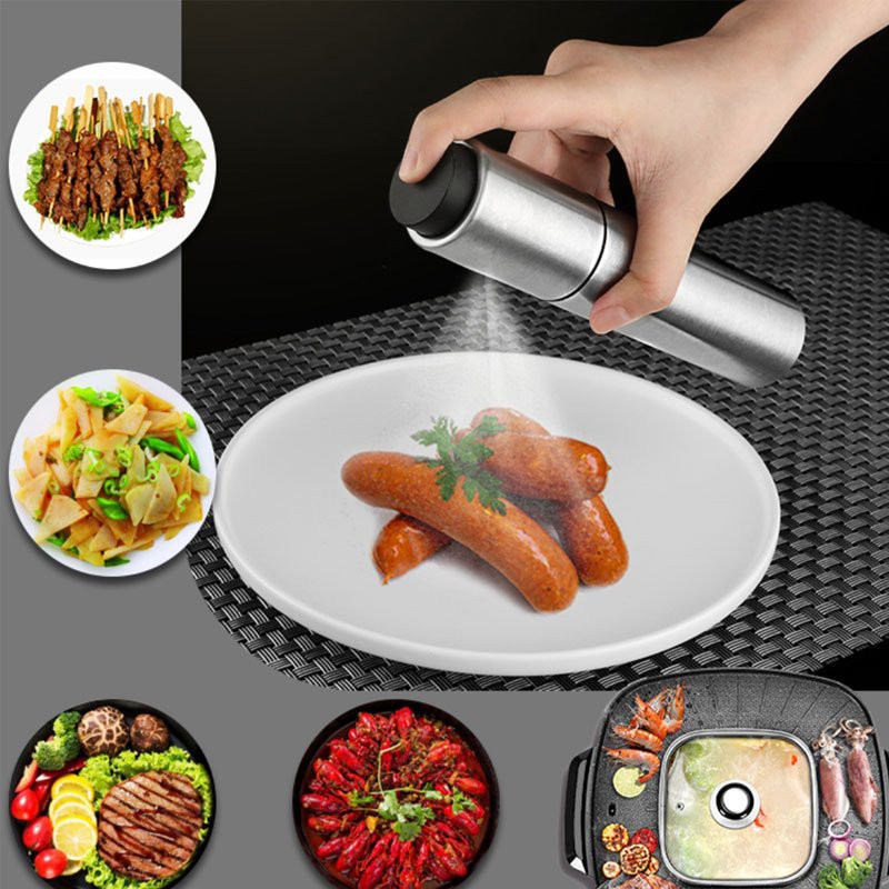 [Voucher &amp; Dịch vụ]  Bình xịt dầu ăn chai inox 100ml bình xịt tiện lợi cho các món nướng