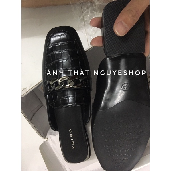Dép sục da rắn khoá xích BIG SIZE 35-43