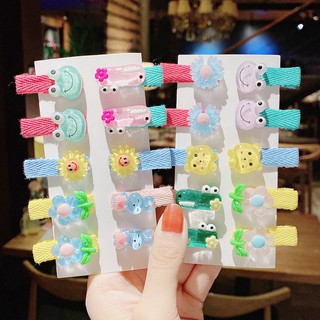 Set 10 kẹp tóc hoạt hình xinh xắn dành cho bé gái