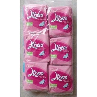 Combo 6 gói (1 lốc) băng vệ sinh Diana Libera siêu mỏng cánh.