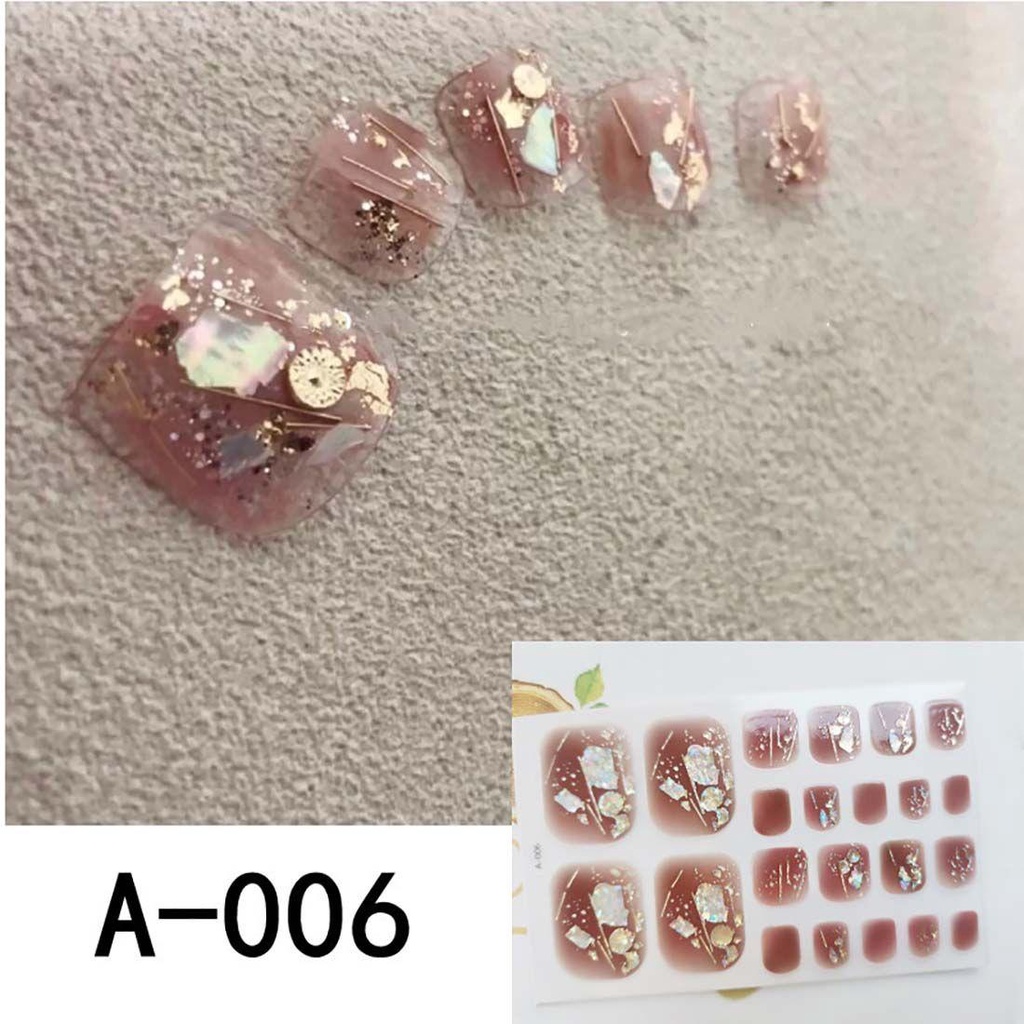 Thiết Kế Móng Tay Màu Trắng MAXG|Miếng Dán Trang Trí Móng Chân Họa Tiết Hoa Anh Đào Nở 3D