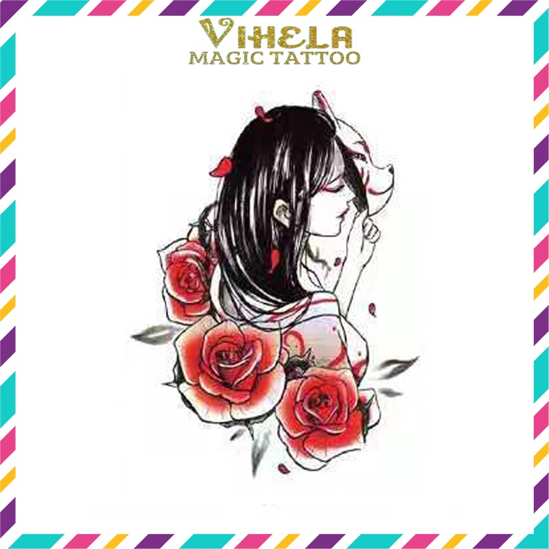 Hình xăm dán tạm thời chống nước MAGIC TATTOO lên hình ngay VIHELA GS 012