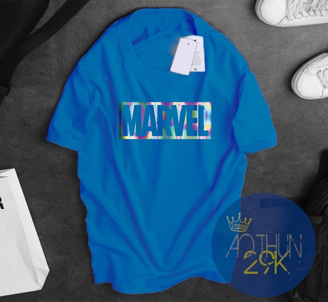 ALBUM 528 - ÁO THUN UNISEX LOGO MARVEL PHẢN QUANG CỰC ĐẸP