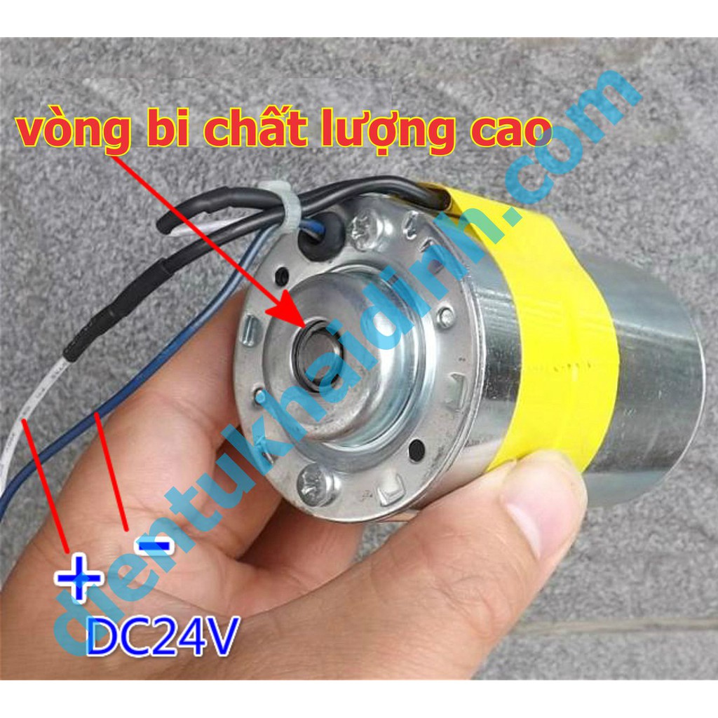 Động cơ DC 24VDC 30W 2500V/P 560g trục D 8mm, công tắc nhiệt 85 độ kde4563