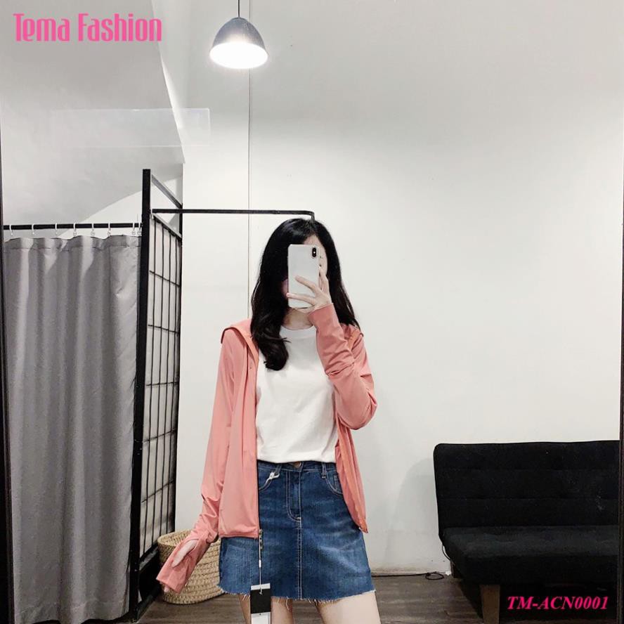 Áo chống nắng dáng ngắn nữ TEMA - Áo chống nắng trơn hàng GU dài tay mặc mát | BigBuy360 - bigbuy360.vn