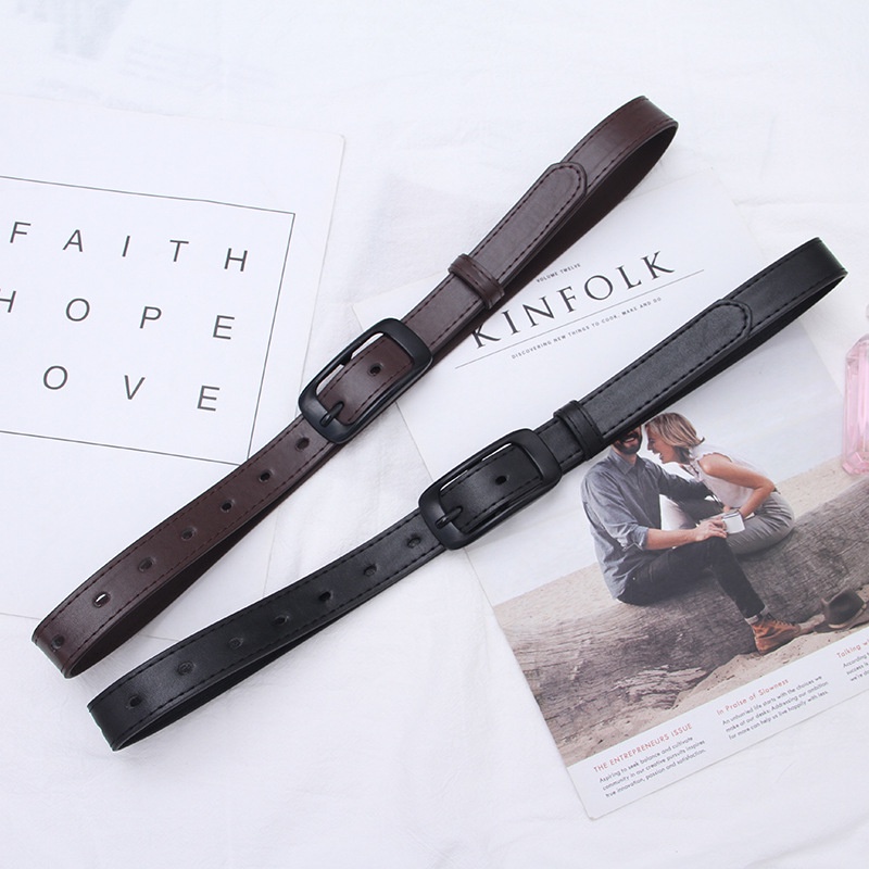 Thắt Lưng Màu Đen/Cà Phê Kiểu Retro Thời Trang Mùa Hè Cho Nam Và Nữ