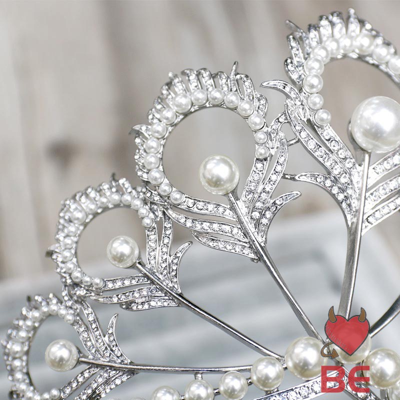 Vương miện YADORNOS bằng hợp kim đính đá lấp lánh sang trọng cho nữ