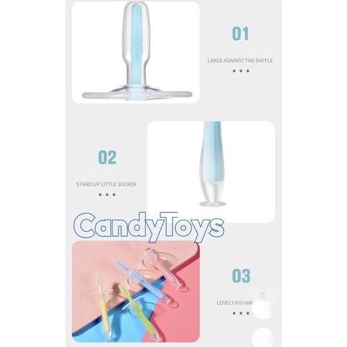 BÀN CHẢI ĐÁNH RĂNG SILICONE MỀM MẠI AN TOÀN CHO BÉ TỪ 1 TUỔI