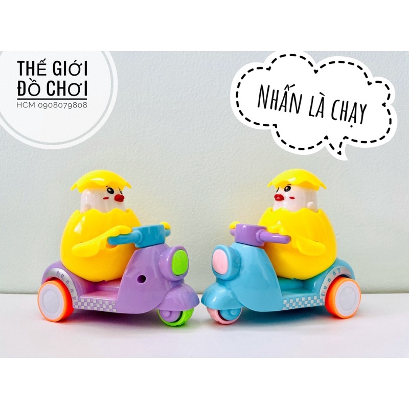[HOT- NHẤN CÓT LÀ CHẠY] Đồ chơi trứng gà chạy xe rất đáng yêu dành cho các bé khám phá mô hình xe