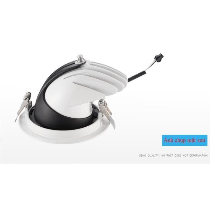 Bộ 4 Đèn Led âm trần đế xoay 360 độ 12w, đèn soi tranh, đèn trang trí shop.