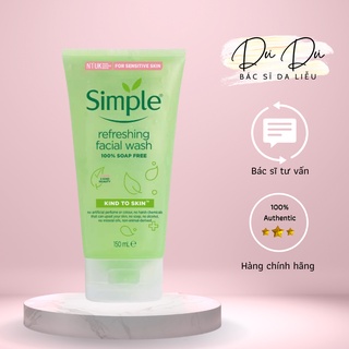 Sữa rửa mặt Simple dạng gel Simple Kind To Skin Refreshing Facial Wash 150ml