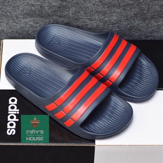 [☘️ADIDAS®☘️]- DÉP ĐÚC DURAMO SLIDES- Xanh đen S/Đỏ