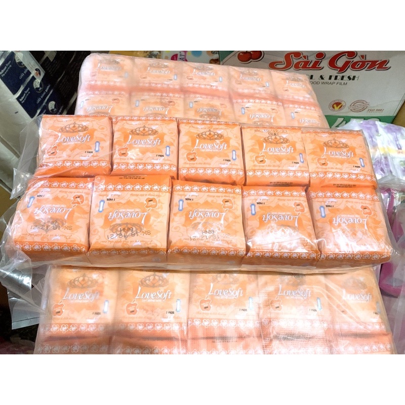 Bịch 10 gói Băng Vệ Sinh LoveSoft Siêu Thấm Không Cánh.