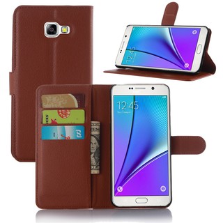 Ốp lưng da thật kiểu ví gập cho Samsung Galaxy A7 2016 A710 sang trọng