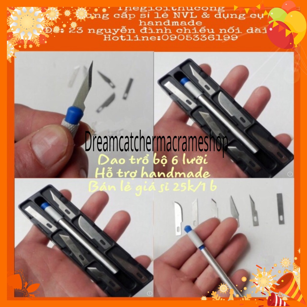 bộ dao trổ 6 lưỡi
