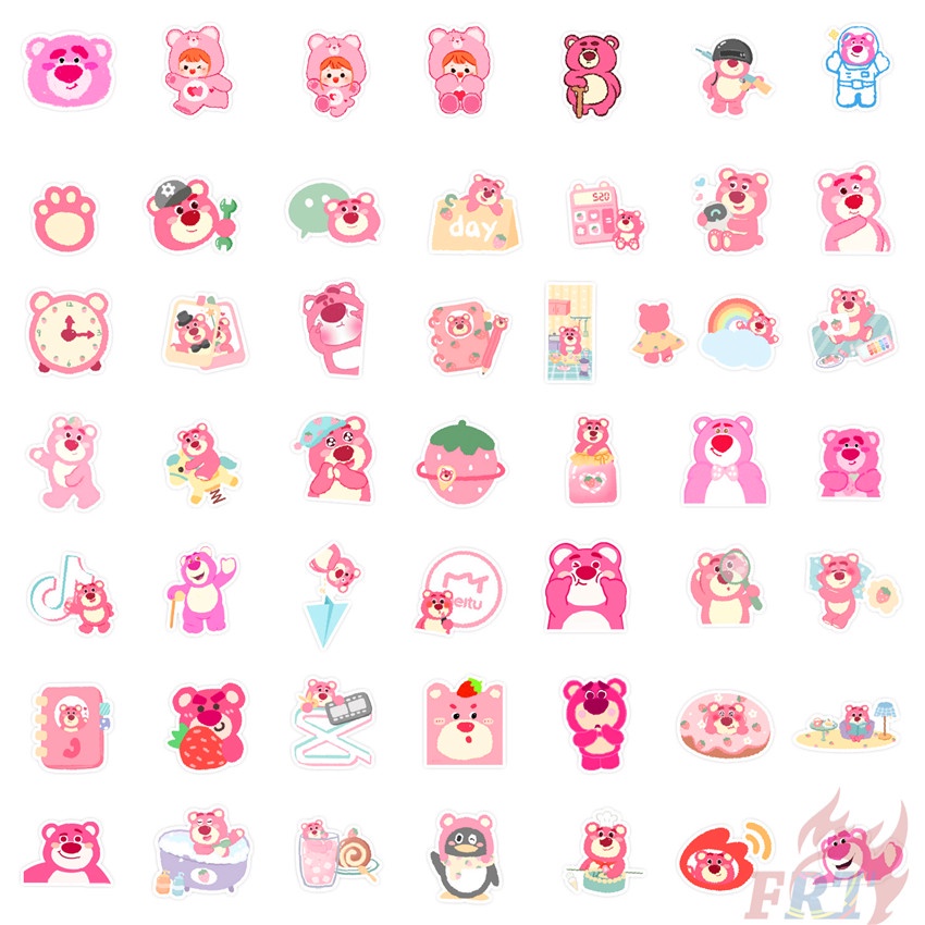 50 Cái / Bộ ☆ Lotso Series 04 Hình Dán Mini ☆ Sticker Dán Tường Chống Thấm Nước Họa Tiết Graffiti Hợp Thời Trang