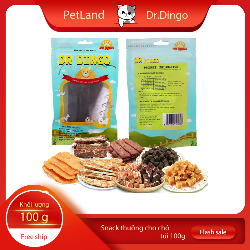 Bánh thưởng cho chó Dr.Dingo (Nhiều vị) 100gr/túi Đồ ăn cho chó mèo thú cưng