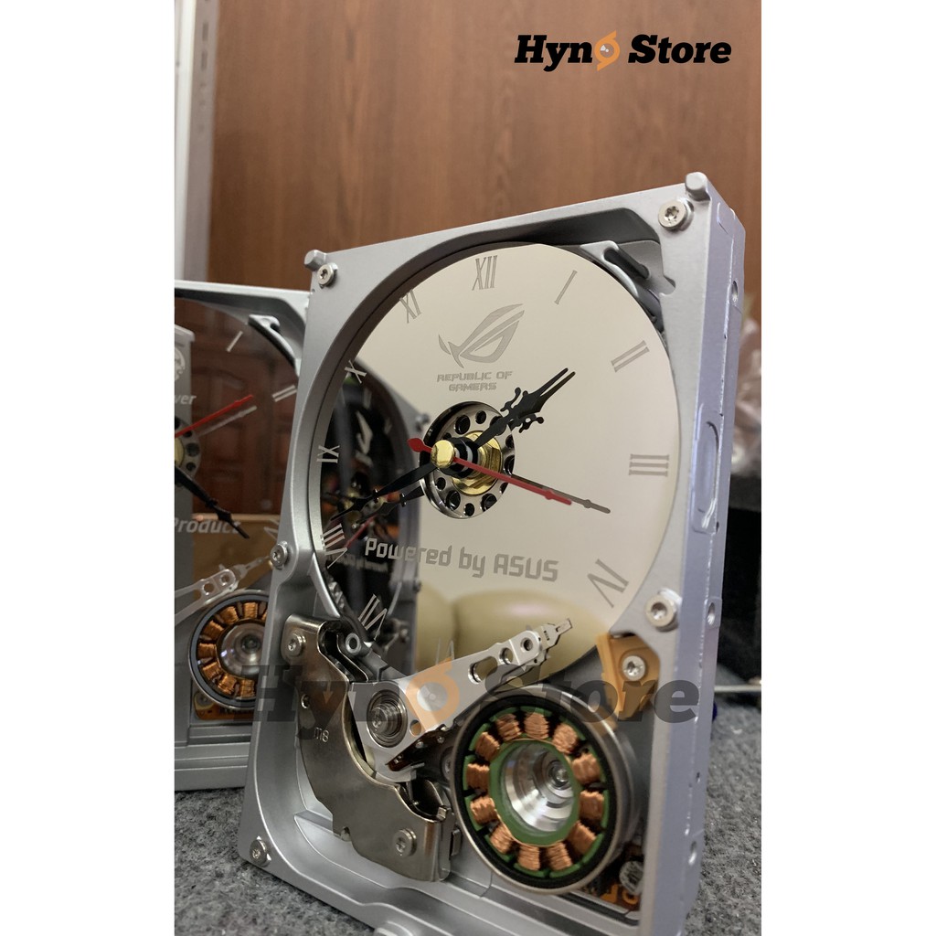 Đồng hồ Asus handmade làm từ ổ cứng HDD – Hyno Store