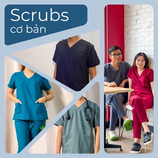 [BỘ SCRUBS PREMIUM Nam / Nữ] Bộ Scrubs bác sĩ, đồng phục y tế, điều dưỡng - Vải Kaki Lụa - Tay ngắn - Thương hiệu MU