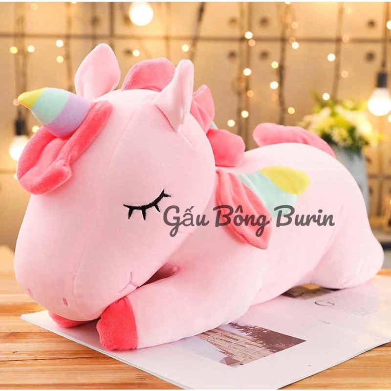 Gấu bông ngựa một sừng, kỳ lân nhồi bông size 1m