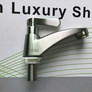 Vòi lavabo lạnh cao cấp sus 304