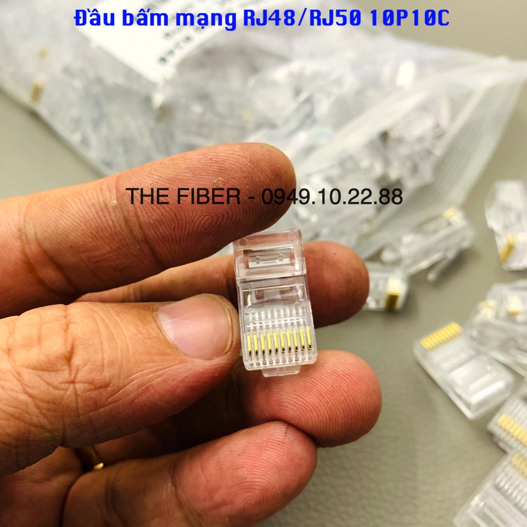 ĐẦU BẤM MẠNG RJ48 / RJ50 10P10C 10PIN