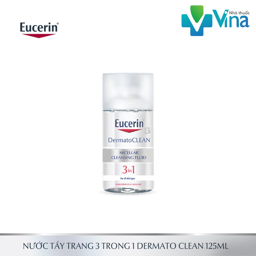 Eucerin Nước Tẩy Trang DermatoClean Micellar Cleansing Fluid 3 in 1 125ml