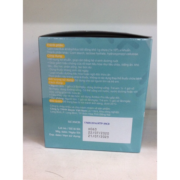 Men tiêu hoá Antibio pro 10 gói nhỏ