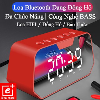 rẻ nhất loa bluetooth đồng hồ để bàn điện tử báo thức vi tính máy tính mini kèm đèn LED bass mặt kính âm thanh B1