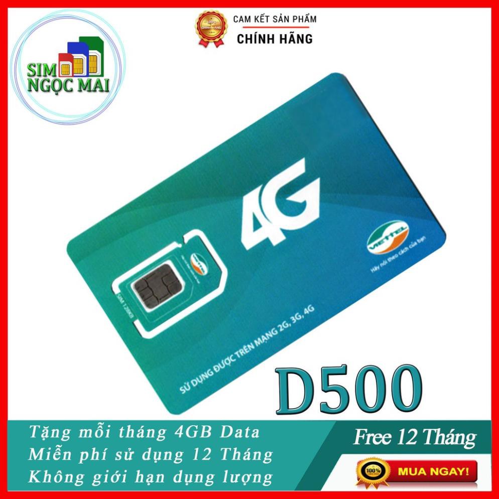 [Mã ELMS5 giảm 7% đơn 300K] Sim 4G Viettel D900 - D500 - D500T Trọn Gói 1 Năm Không Nạp Tiền - NGHE GỌI