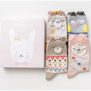 Set 4 tất trẻ em CARAMELLA thú cưng