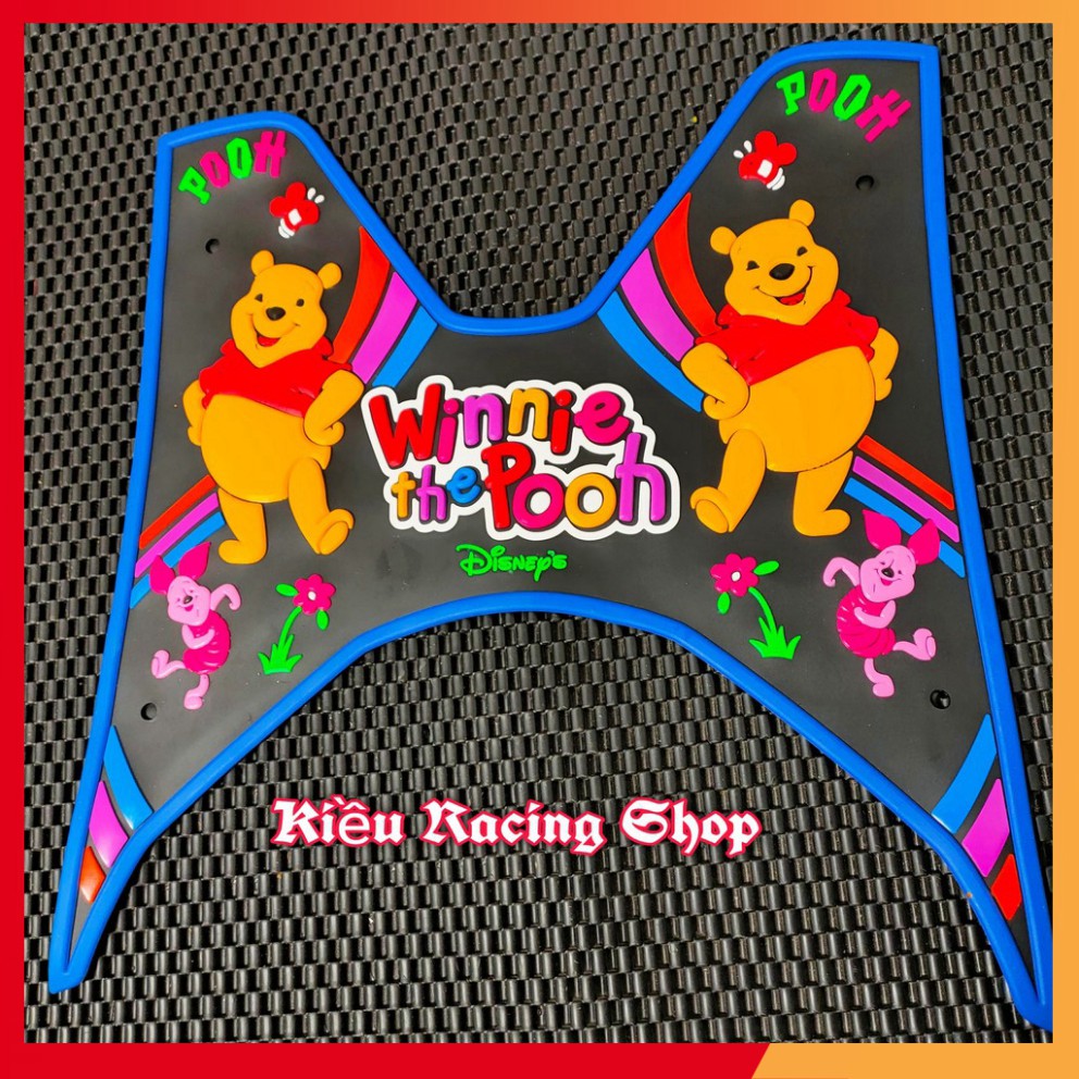 Thảm Thú Hoạt Hình Lót Chân Xe Máy Click Vario Viền Ngẫu Nhiên