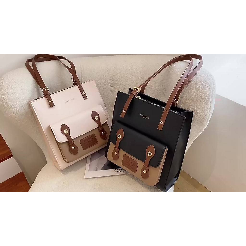 Túi đeo vai Tote Túi xách nữ đeo chéo kẹp nách công sở đi làm đi chơi đựng laptop giấy A4 da PU cao cấp