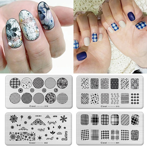 Tấm Khuôn In Hình Trang Trí Móng Tay Nghệ Thuật DIY