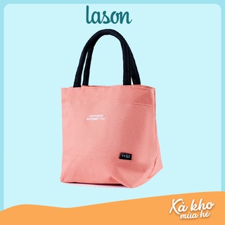 Túi đựng hộp cơm lason pastel, túi giữ nhiệt cà men, cặp lồng tc00322